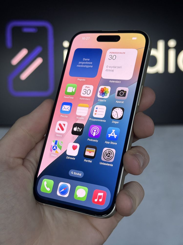RATY 0% iPhone 15 128GB BATERIA 100% GWARANCJA 12 miesięcy!!!
