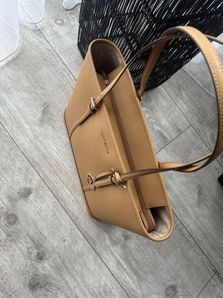 Nowa shopperka Michael Kors Jer Set Travel Large brąz deer skóra