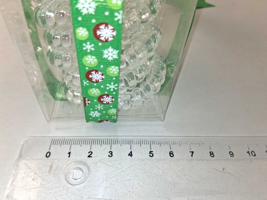 N008 Zestaw Gumek Spirali Do Włosów Przezroczyste Świąteczny Prezent