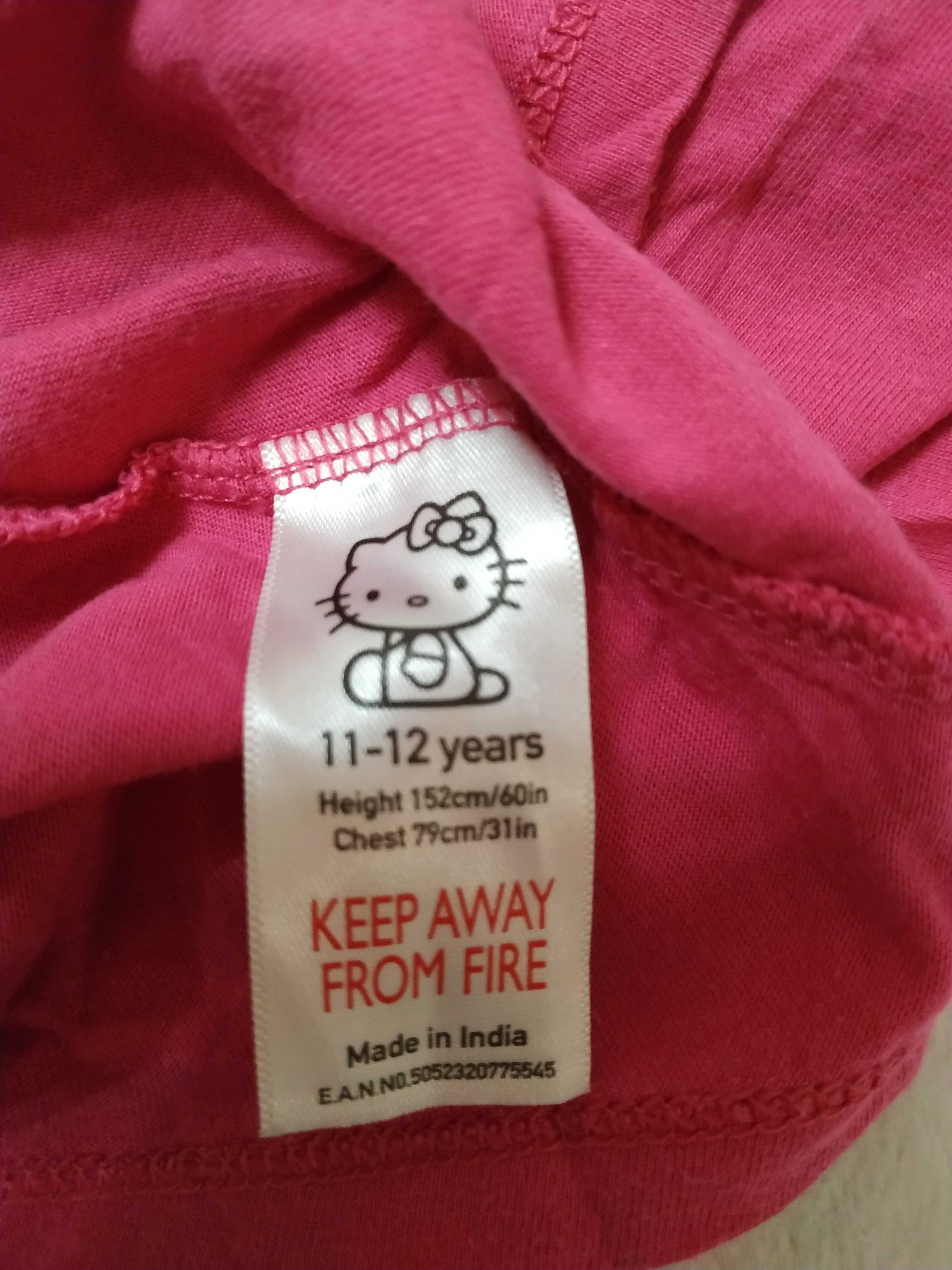 Bluzka tunika Hello Kitty różowa r. 152 asymetryczna