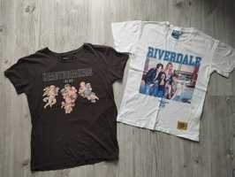Bluzka, t-shirt krótki rękaw house, Pull & Bear Riverdale