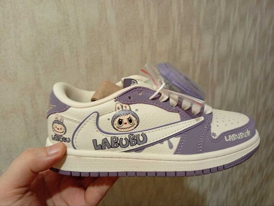 Кросівки Nike Dunk Air Jordan x Travis Scott x Labubu Purple
