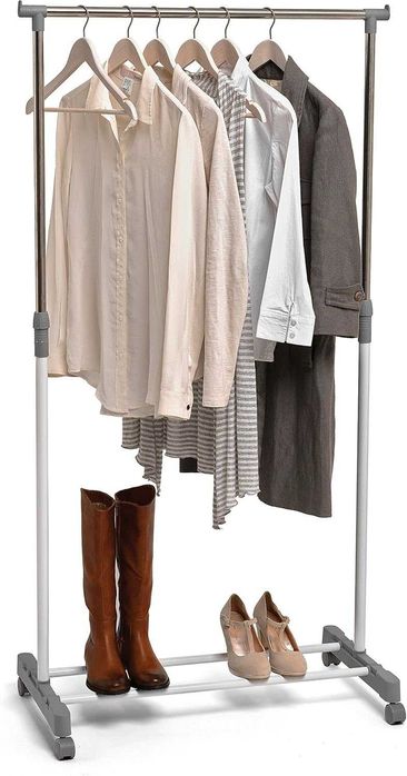 Вішалка для одягу стійка для одягу Domopak з коліщатами
