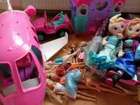 Samolot Barbie/ camper/nosidełko dla bobasa/lalki