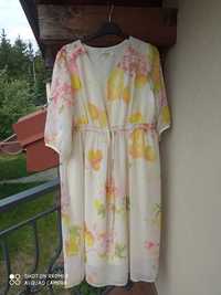 Sukienka szyfonową letnia  wzór kwiatowyXL