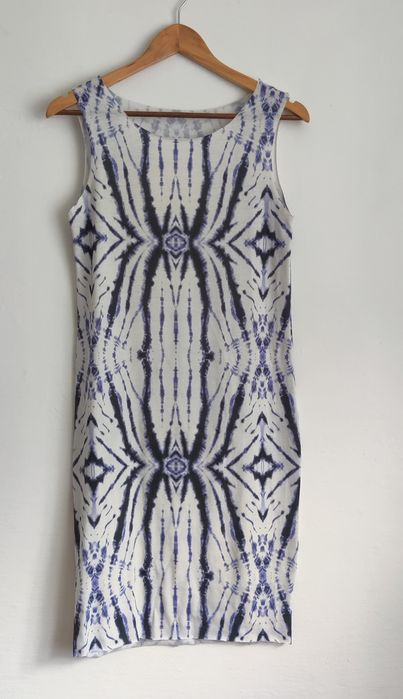 Sukienka letnia krótka bez rękawów farbowana tie dye River Island 34 -