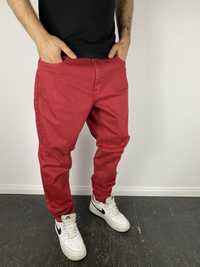 Spodnie meskie chinosy Denim W34 spodnie czerwone elastyczne