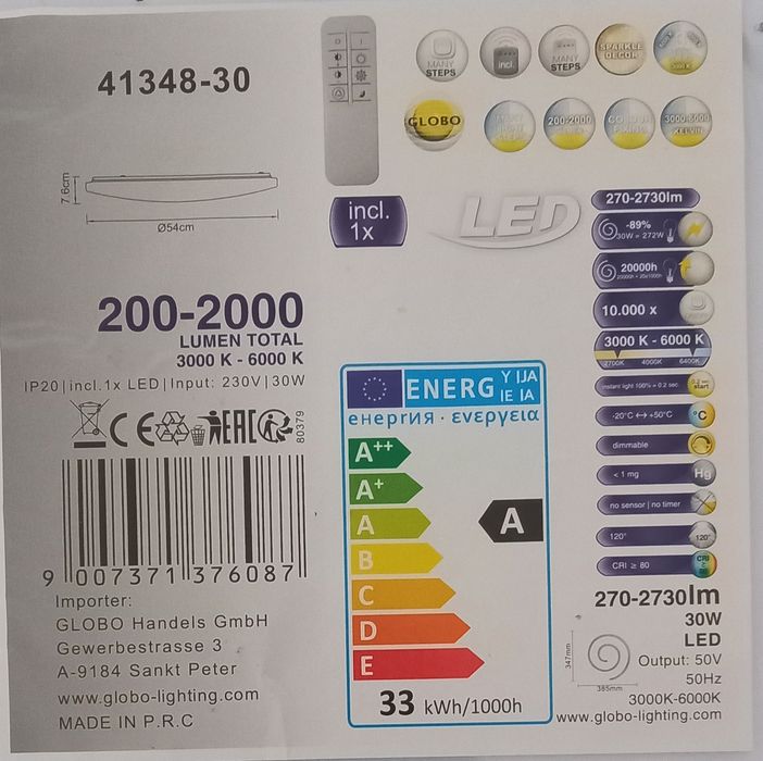 Candeeiro led para tecto