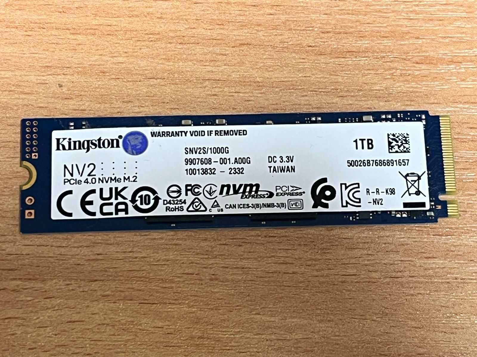SSD накопичувач Kingston M.2 1TB PCIe 4.0 NV2 (SNV2S/1000G)