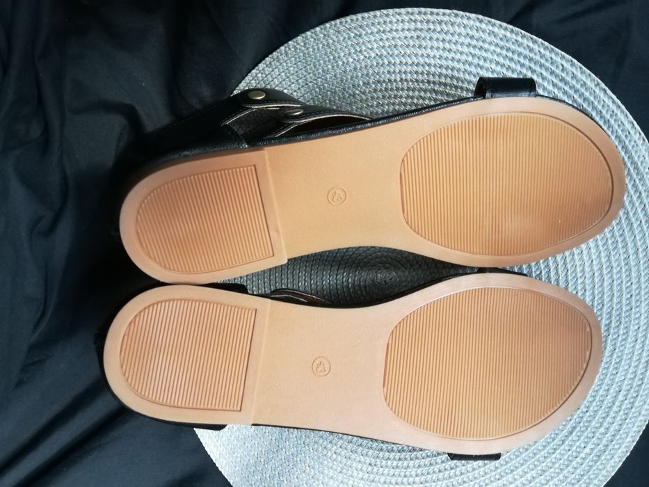 Czarne sandały 44 XXXL