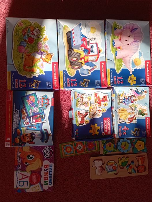 Пазли castorland paw patrol великі паперові дерев'яні вкладиші пишемо