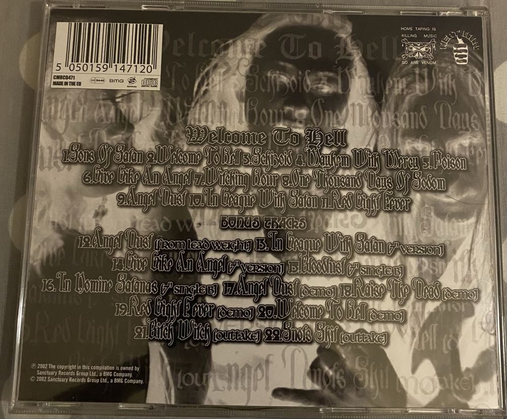 Venom-Welcome To Hell-cd
