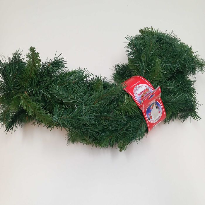 Wieniec świąteczny wianek PVC zielony 270 x 30 cm łańcuch ozdoba w3