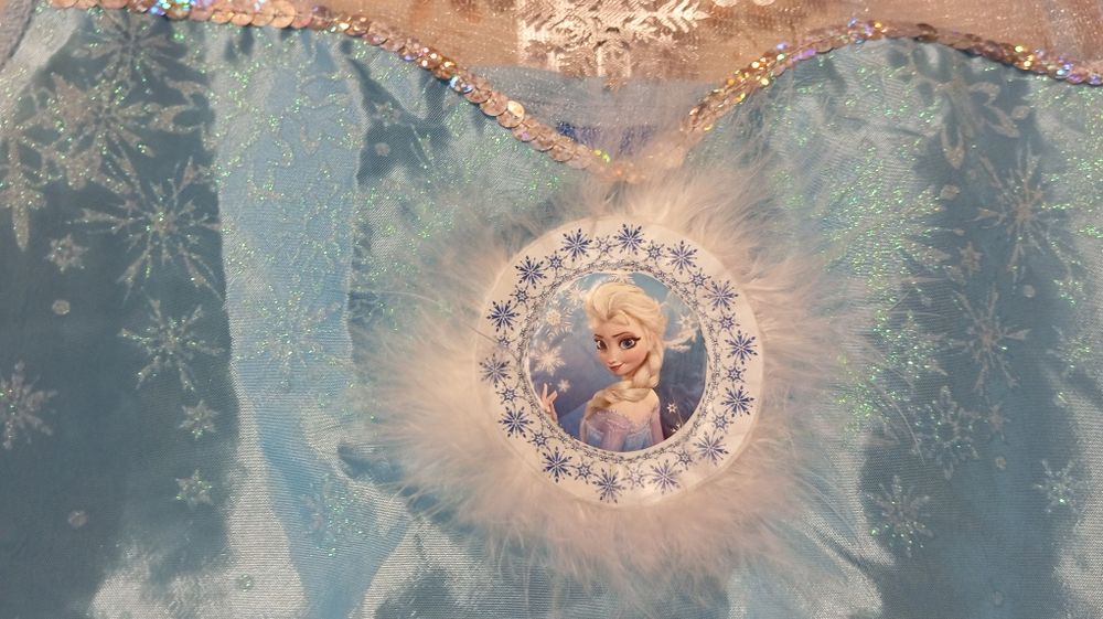 Elsa frozen kraina lodu sukienka strój karnawałowy przebranie bal 128