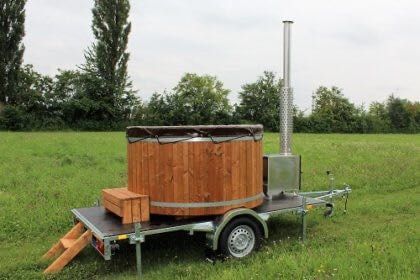 Mobilna Balia z Piecem na Drewno – Wynajem z Dowozem! Mobilne jacuzzi