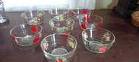 Taças para saladas ou doces em vidro pintadas