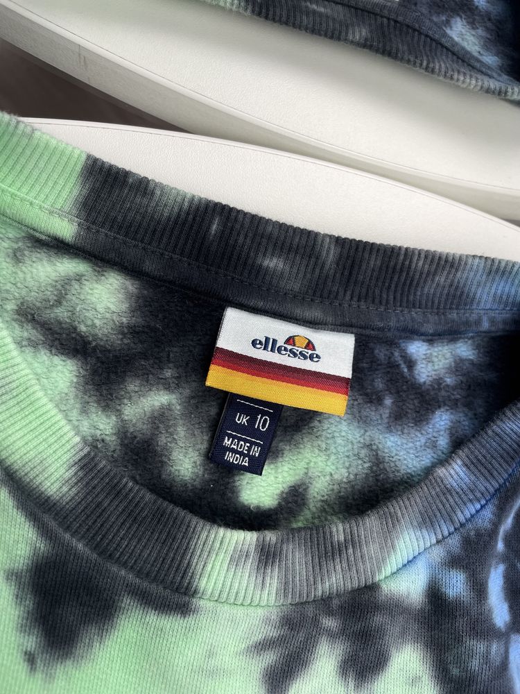 С світшот Ellesse тай дай укороченный свитшот кофта толстовка оригинал