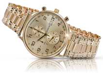 Męski zegarek z różowego złota 14k 585 Geneve mw005rdg&mbw006r Warszaw