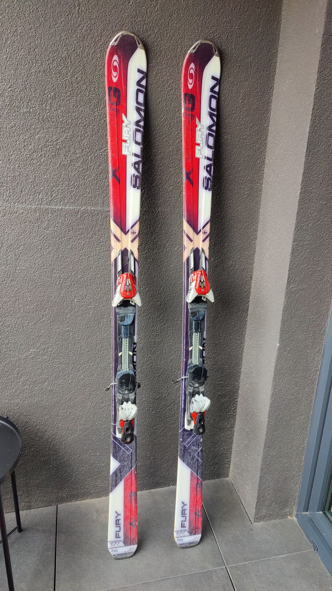 лижи гірські salomon xwing fury 176 з палками rossignol 138