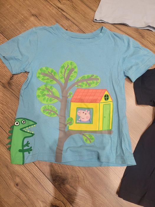 T-shirty chłopięce. Koszulki z krótkim rękawem. Rozmiar 110. Peppa Pig