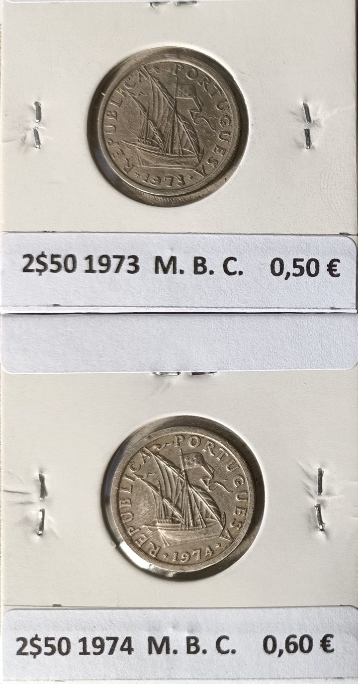 Moedas da 2ª República Portuguesa de 2$50 escudos ( Níquel )