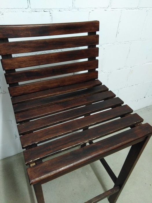 Krzesła drewniane stołki barowe hockery, 2 szt. w zestawie