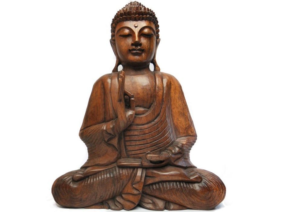 Rzeźba, Maska - BUDDA - Drewno, Rękodzieło 20cm