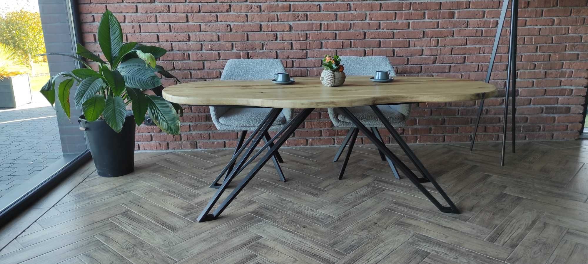 stół lity dębowy unikatowy kształt 200x100 producent dostępny od ręki