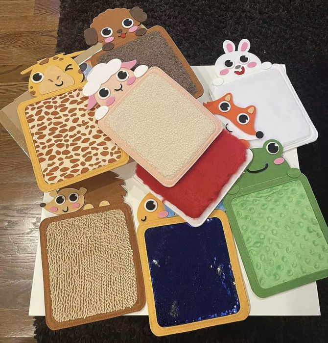 Тактильна книжка тактильная монтессори монтесори монтесорі килимок