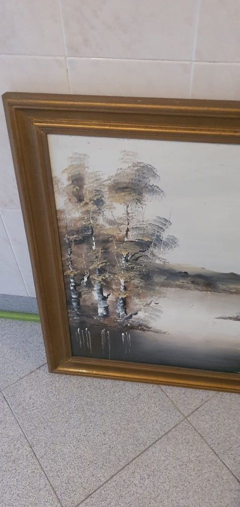 Quadro  grande pintado à mão