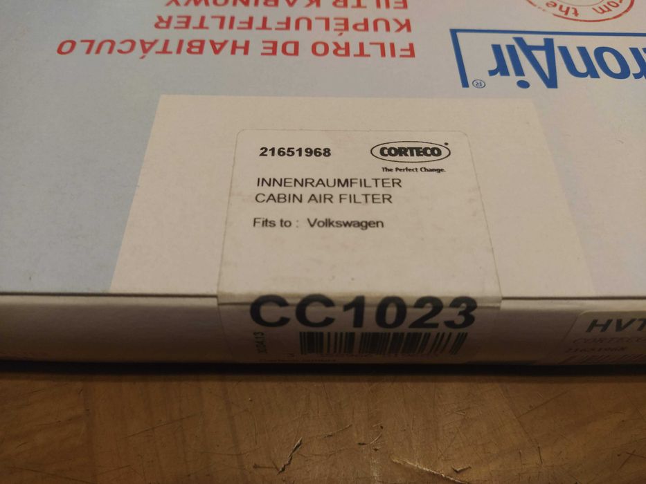 Фільтр салона вугільний на VW Passat B4 Corteco CC1023 (21651968)