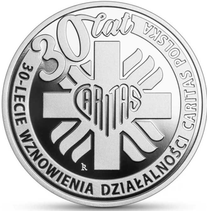 Moneta srebrna 10 zł - 30 lecie Caritas Polska, Ossolińscy