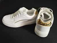Nowe biało złote buty damskie młodzieżowe