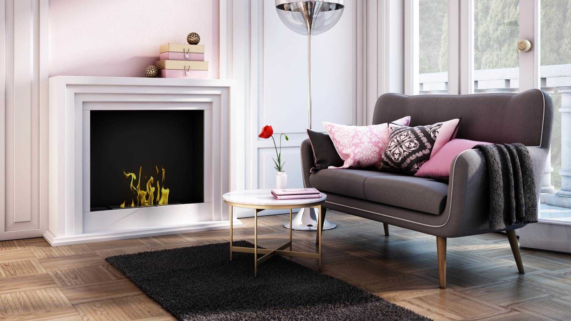 Biokominek PORTALOWY kominek biały - 60% ceny. Nowy 2500 zl!!