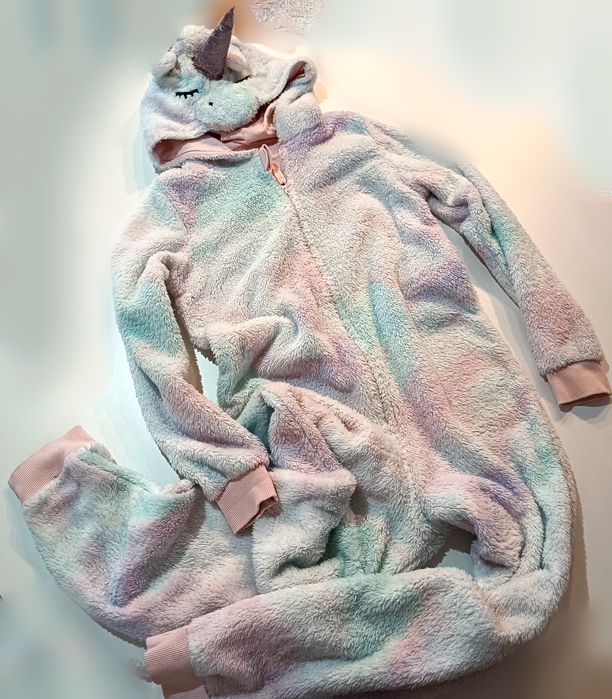 Jednorożec unicorn onesie piżama kostium kombinezon 152
