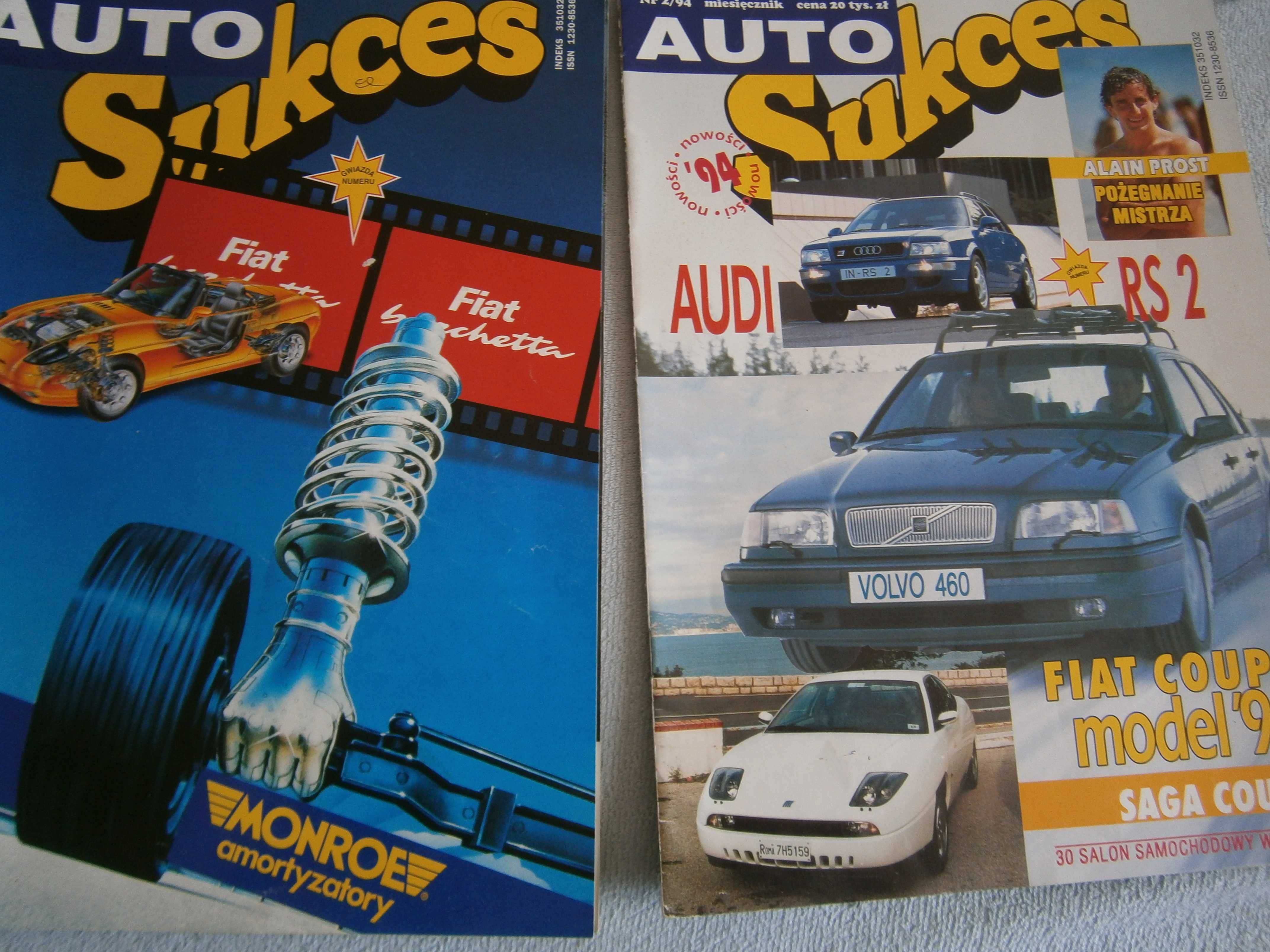 Czasopisma Auto Sukces rok 1994, 1991 - 3 sztuki !
