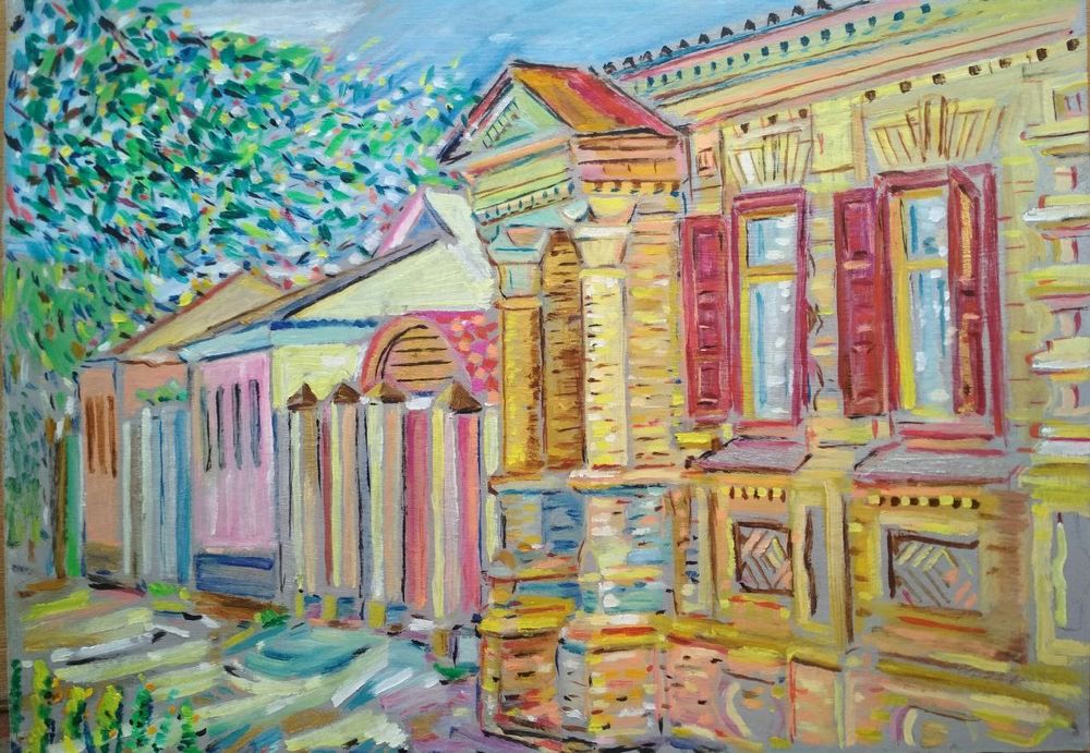 Картина черкаського художника Володимира Бабченко " старе місто" 
Карт