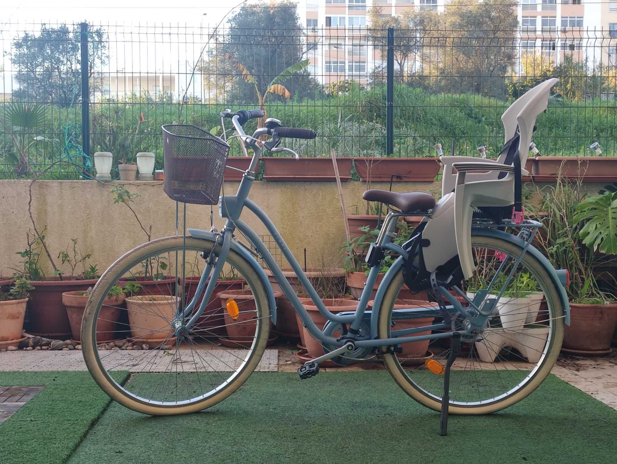 Bicicleta Elops cidade + cadeira criança HAMAX