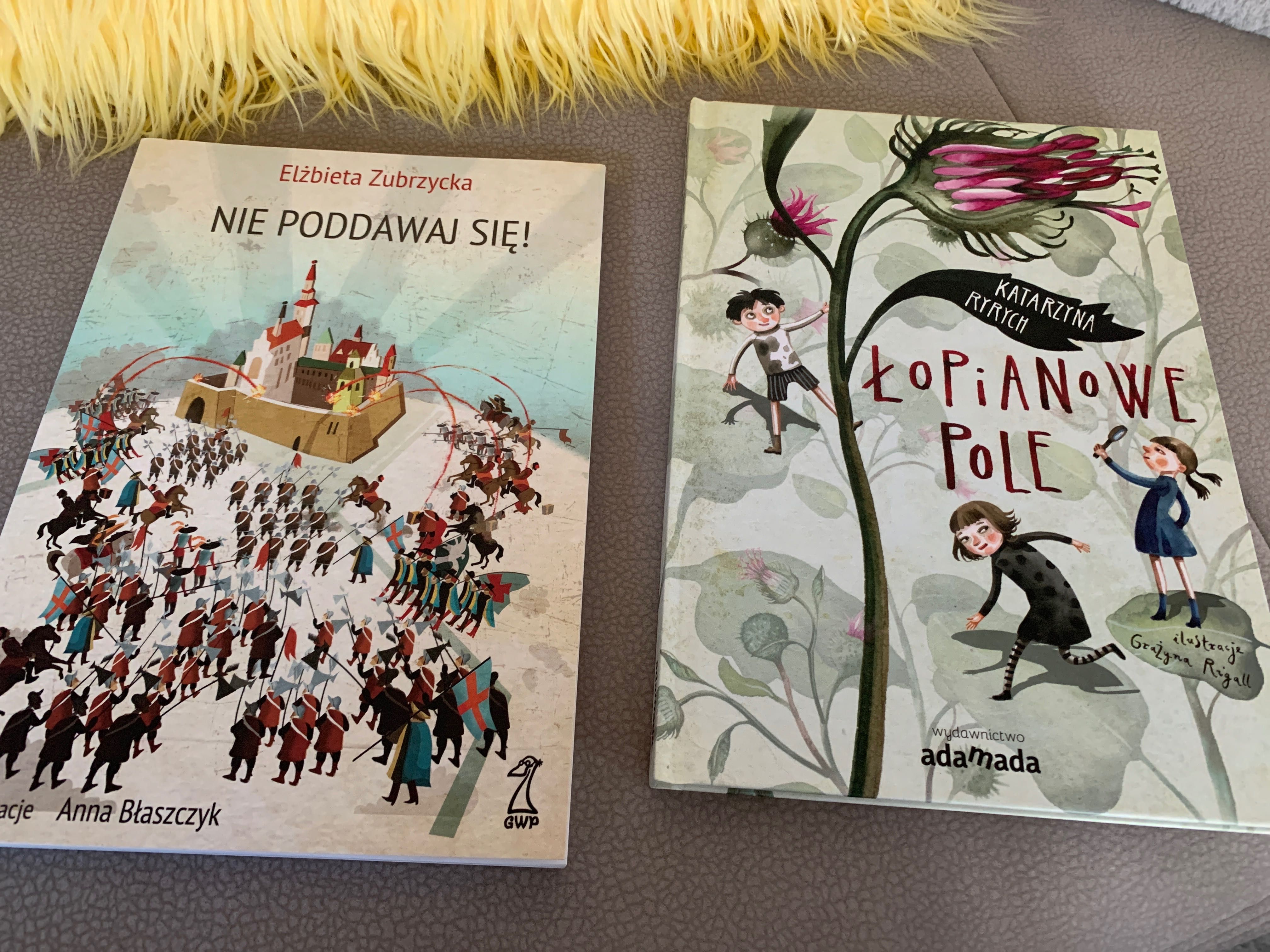 Nie poddawaj się oraz Łopianowe pole, książki dla dzieci 9-12 lat.