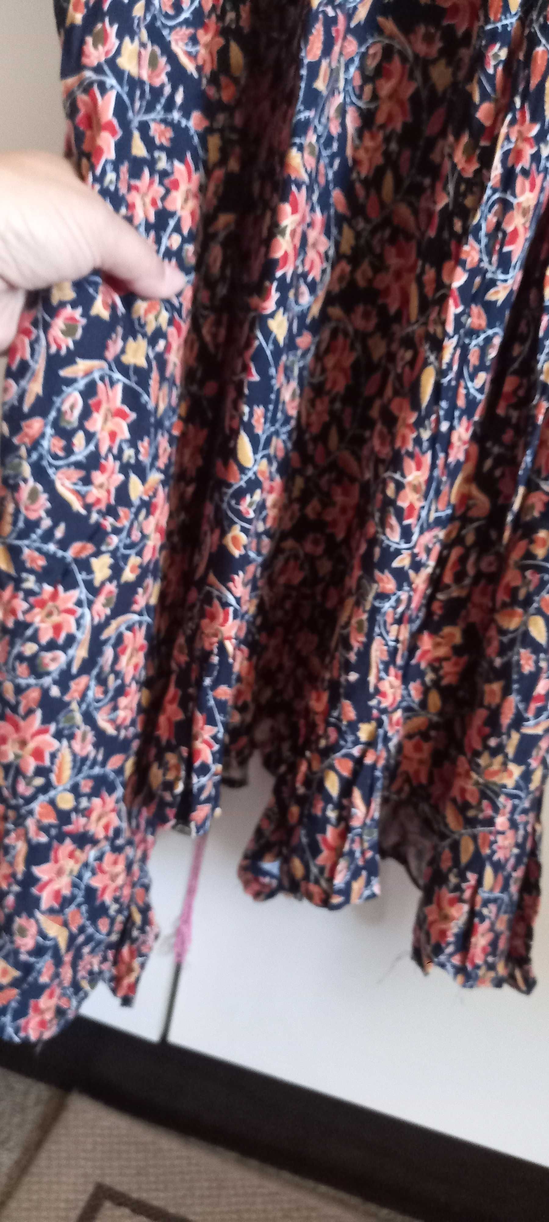 Vestido comprido, estampado, de manga comprida - 36 - Springfield