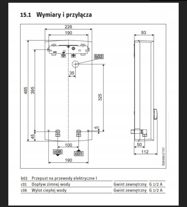 Sprzedam Stiebel Eltron PEY 18/21/25 -Trójfazowy przepływowy ogrzewacz