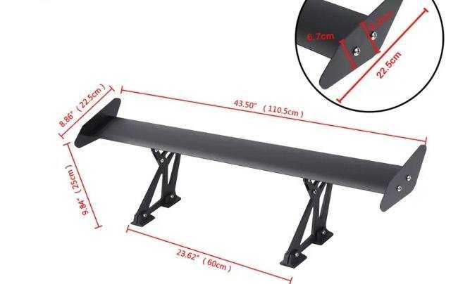 Aileron/Spoiler Traseiro Universal (110cm) |NOVO