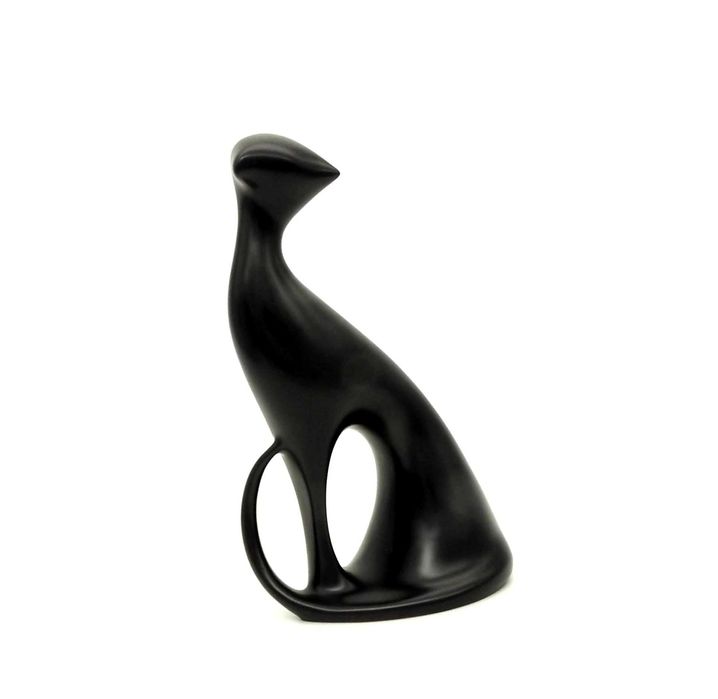 Czarny kot - figurka porcelanowa Royal Dux Bohemia