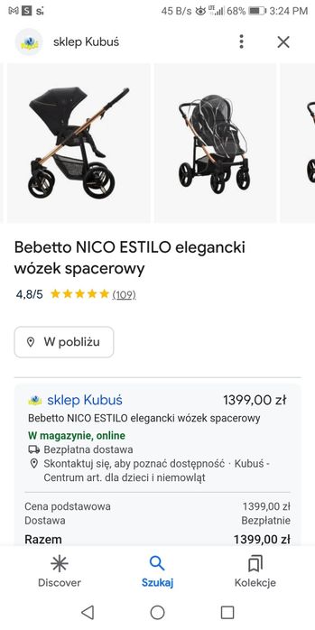 Wózek spacerowy bebetto nico
