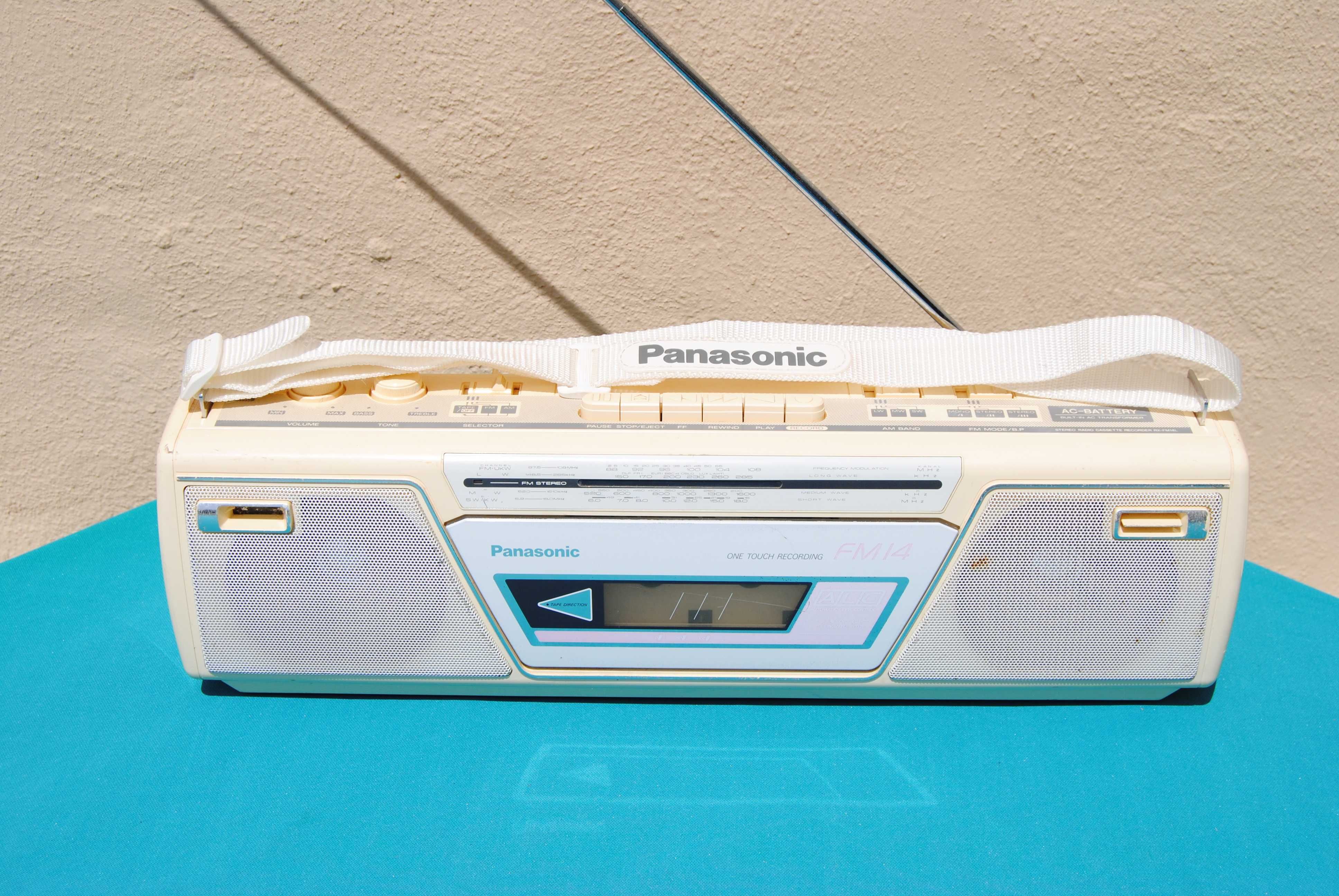 radio boombox Panasonic FM14 one touch recording vintage 80´s