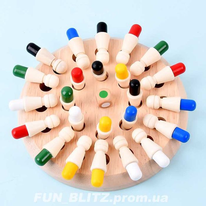 Настільна гра Memory Chess / Запам'ятай колір / Дерев'яна гра «Меморі»