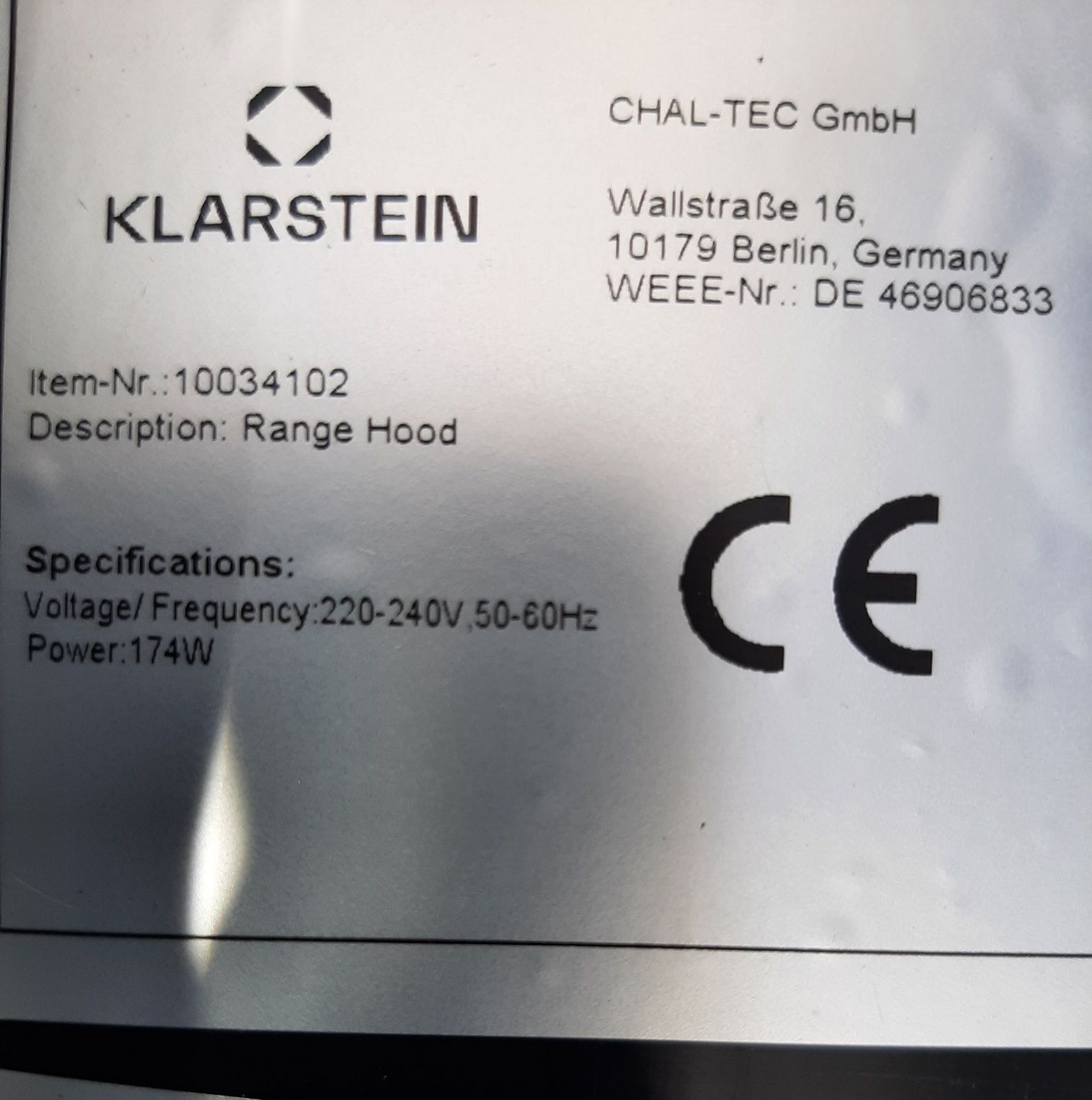 Вытяжка Klarstein Helena 90