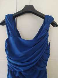 Elegancka niebieska sukienka damska rozmiar S