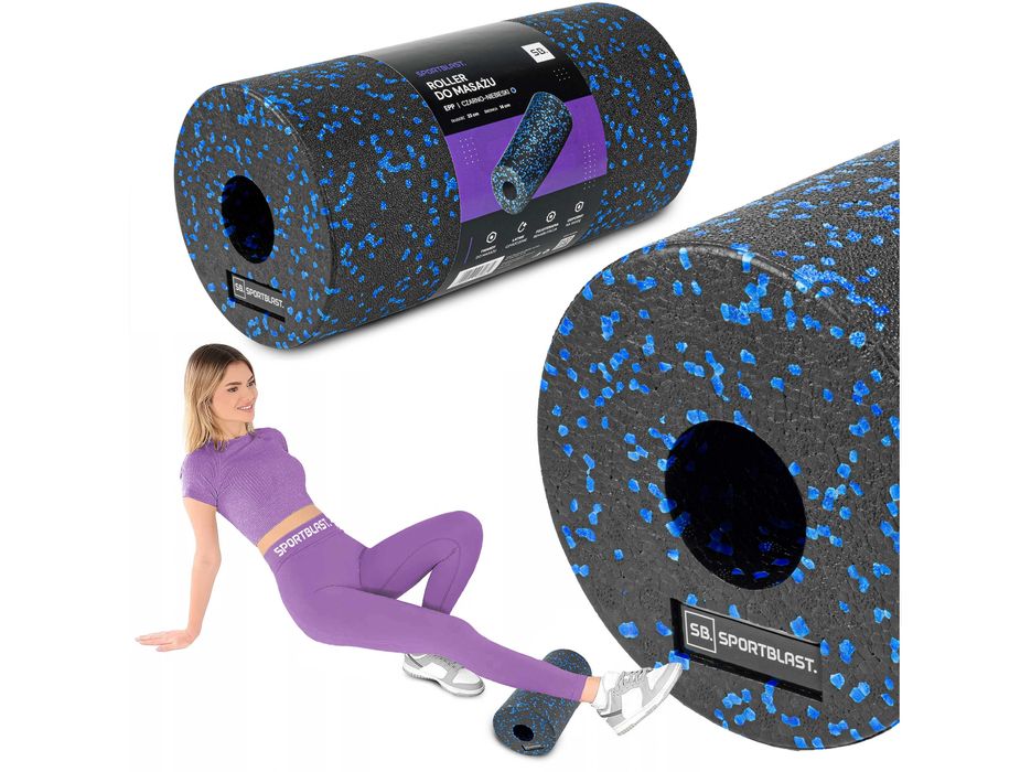 ROLLER WAŁEK do masażu rehabilitacji i ćwiczeń piankowy EPP 33CM BI