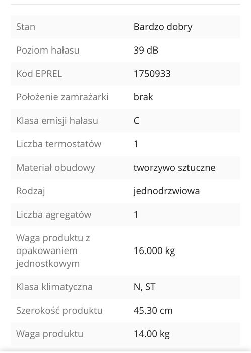 Lodówka Smith&Brown ,poj.46litrów 50cmx45cm dwustronne otwieranie .